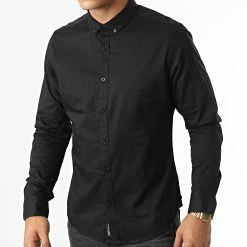 Tout neuf ⌛ Chemise Manches Longues Volt 2 10715700D Noir de Teddy Smith 🔥