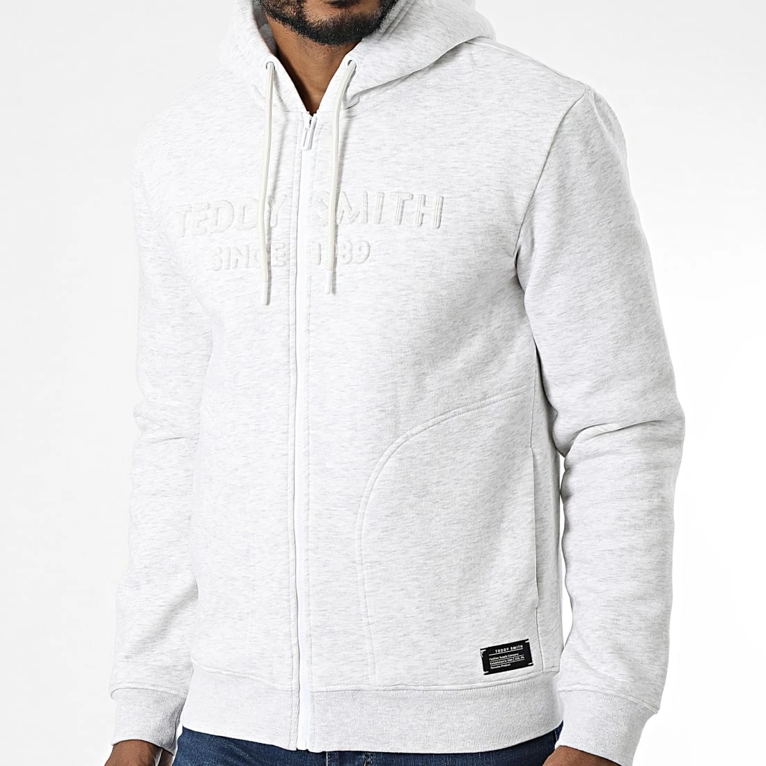 Acheter 🤩 Sweat Capuche Zippé Nail Blanc Chiné de Teddy Smith 👍 3 Acheter 🤩 Sweat Capuche Zippé Nail Blanc Chiné de Teddy Smith 👍