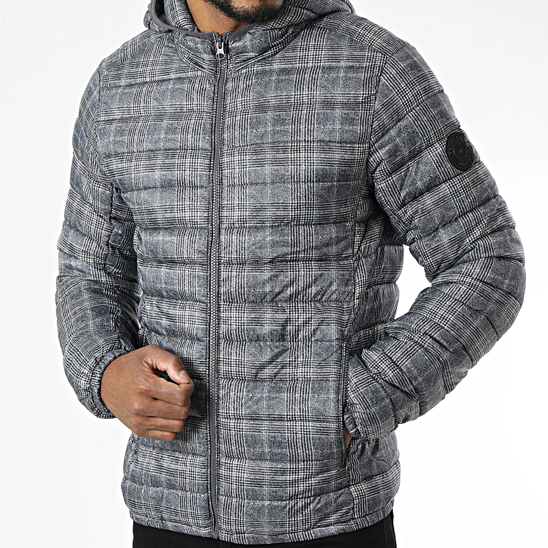 Acheter 🎉 Doudoune Capuche A Carreaux Blighter Gris Anthracite de Teddy Smith 🛒 5 Acheter 🎉 Doudoune Capuche A Carreaux Blighter Gris Anthracite de Teddy Smith 🛒 – Image 3