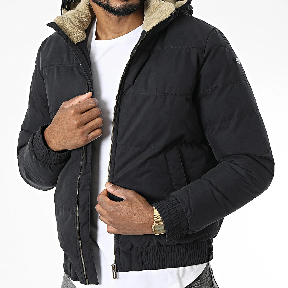 Promo 🎉 Blouson Capuche Jairo Noir de Teddy Smith ⌛ 3 Promo 🎉 Blouson Capuche Jairo Noir de Teddy Smith ⌛