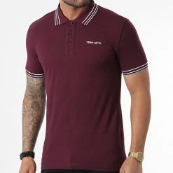 Le moins cher 😉 Polo Manches Courtes Pasian Bordeaux de Teddy Smith 🔔