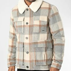 Bon marché 🌟 Veste A Carreaux Col Fourrure Greger Gris Beige de Teddy Smith 👏 -Teddy Smith Soldes 2023 teddy smith 343088 12016080D 589 20221013T152052 03