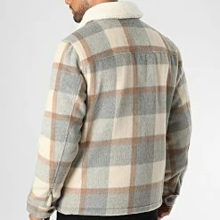 Bon marché 🌟 Veste A Carreaux Col Fourrure Greger Gris Beige de Teddy Smith 👏 -Teddy Smith Soldes 2023 teddy smith 343088 12016080D 589 20221013T152054 04