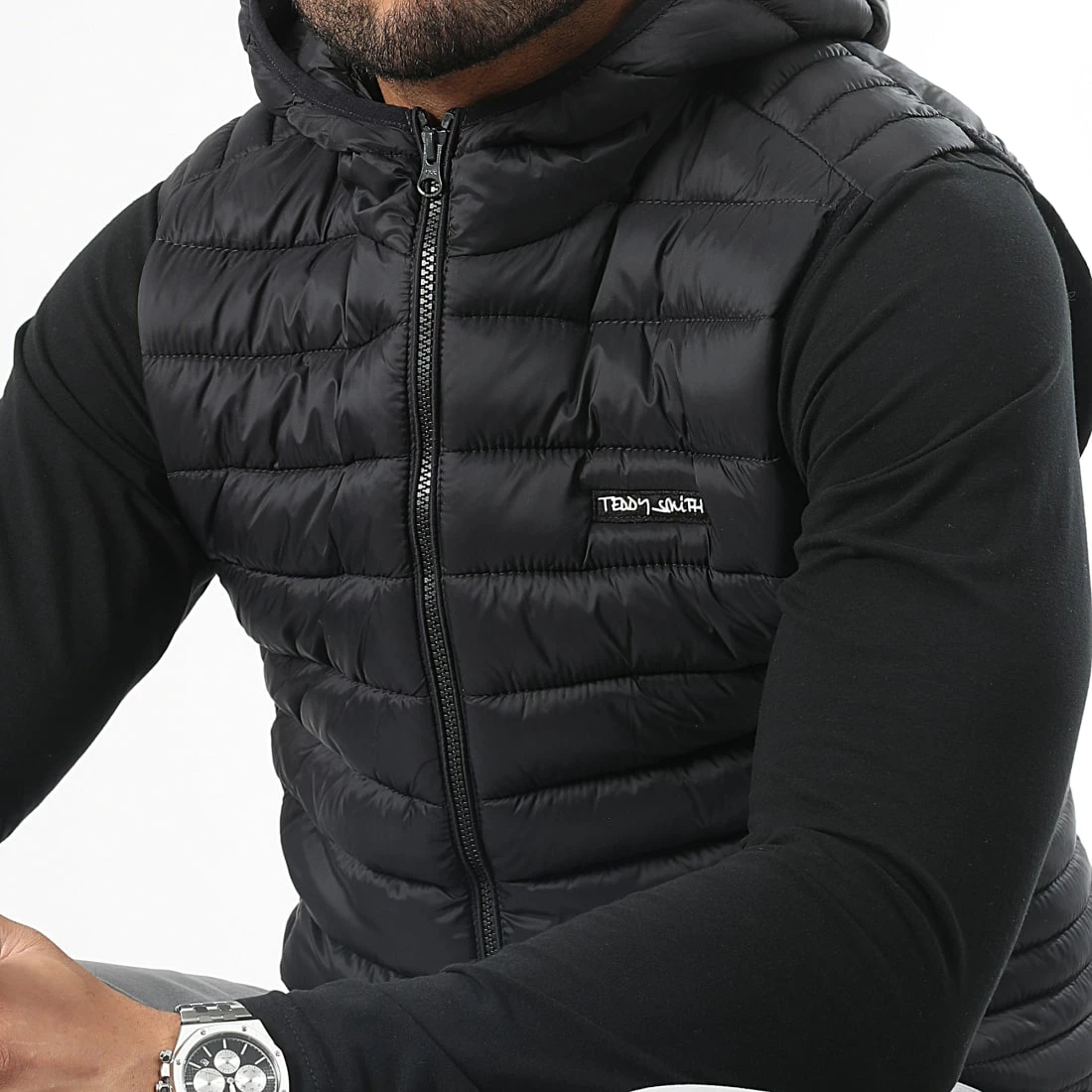 Tout neuf 🤩 Doudoune Sans Manches A Capuche Terry Gris Anthracite de Teddy Smith ✨ 3 Tout neuf 🤩 Doudoune Sans Manches A Capuche Terry Gris Anthracite de Teddy Smith ✨