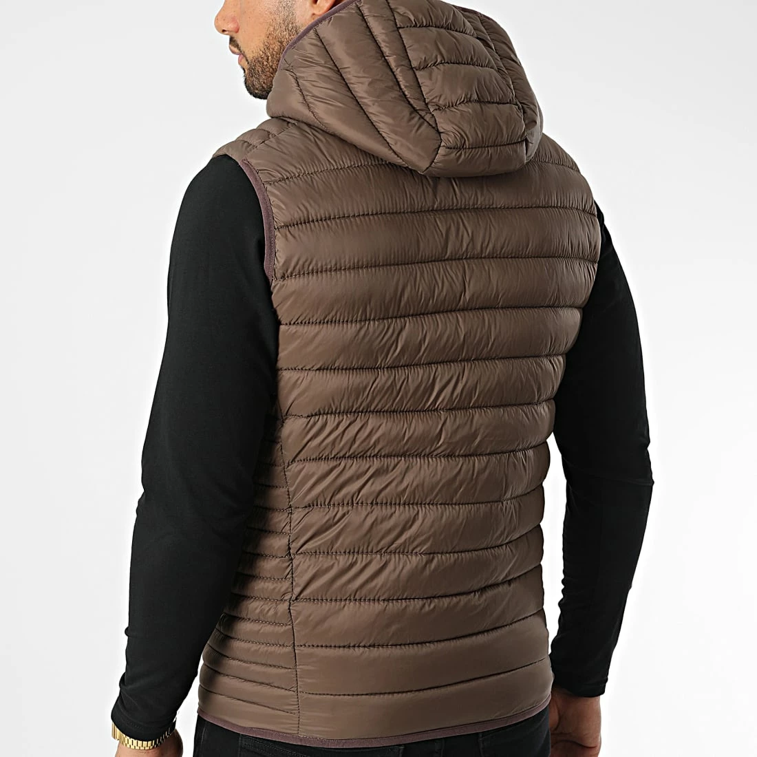 Remise 🎉 Doudoune Sans Manches A Capuche Terry Marron de Teddy Smith ✨ 6 Remise 🎉 Doudoune Sans Manches A Capuche Terry Marron de Teddy Smith ✨ – Image 4