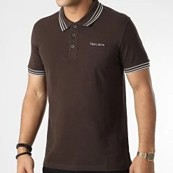 Meilleure vente 👏 Polo Manches Courtes Pasian Marron de Teddy Smith ❤️